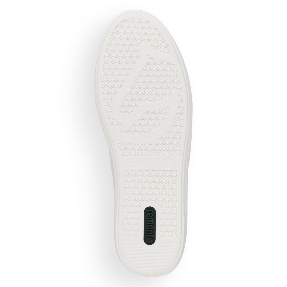Weiße remonte Damen Sneaker D0903-81 mit Reißverschluss sowie Komfortweite G. Schuh Laufsohle.