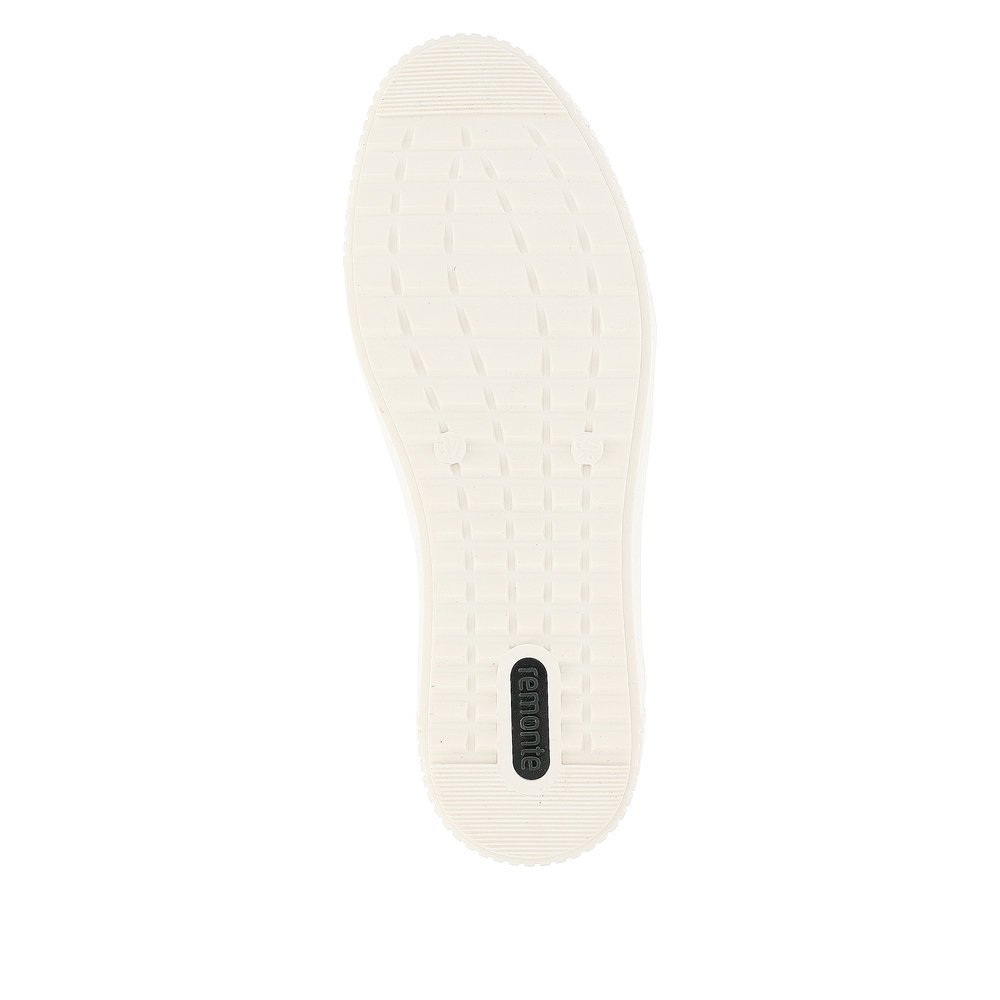 remonte baskets blanches femmes R7901-80 avec une fermeture éclair. Semelle extérieure de la chaussure.