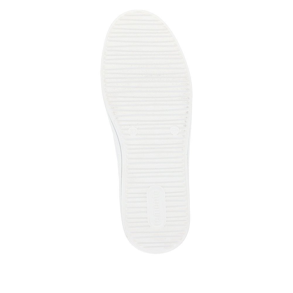 Weiße remonte Damen Sneaker D1C01-80 mit Reißverschluss sowie der Komfortweite G. Schuh Laufsohle.