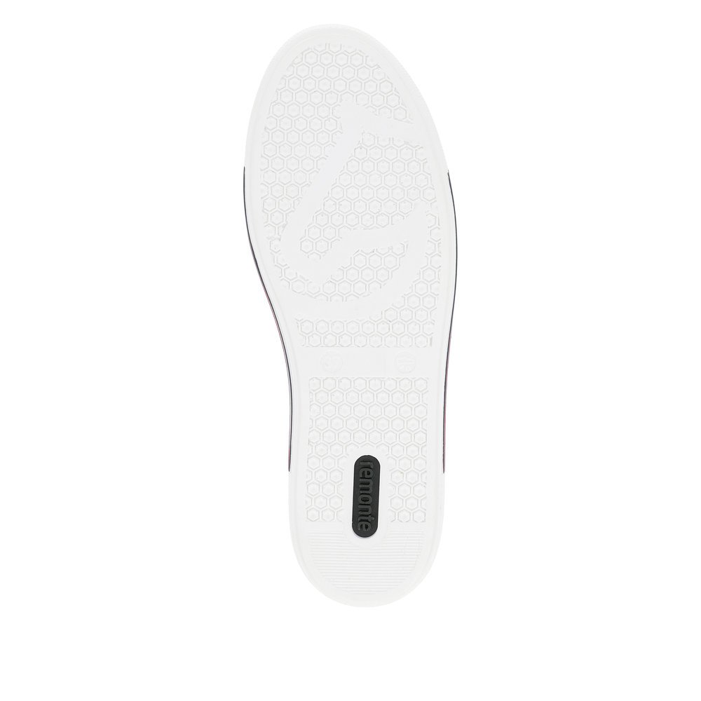 remonte baskets blanches femmes D0900-80 avec lacets et largeur confort G. Semelle extérieure de la chaussure.