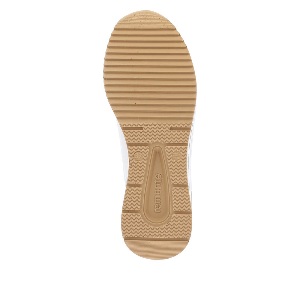 remonte baskets beiges végétaliennes pour femmes D0T01-80. Semelle extérieure de la chaussure.