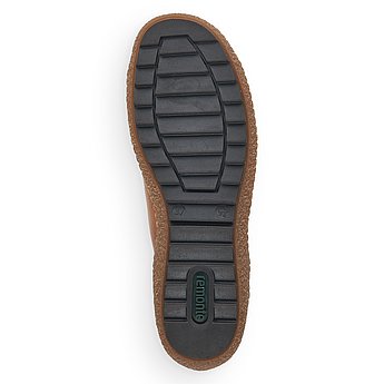 Braune Kurzstiefel leicht wärmend aus Glattleder mit Reißverschluss und Schnürung und Wechselfußbett. Schuh Laufsohle. 