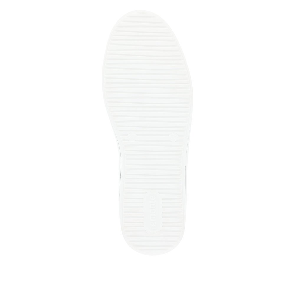 remonte baskets blanches femmes D1C02-80 avec lacets et largeur confort G. Semelle extérieure de la chaussure.
