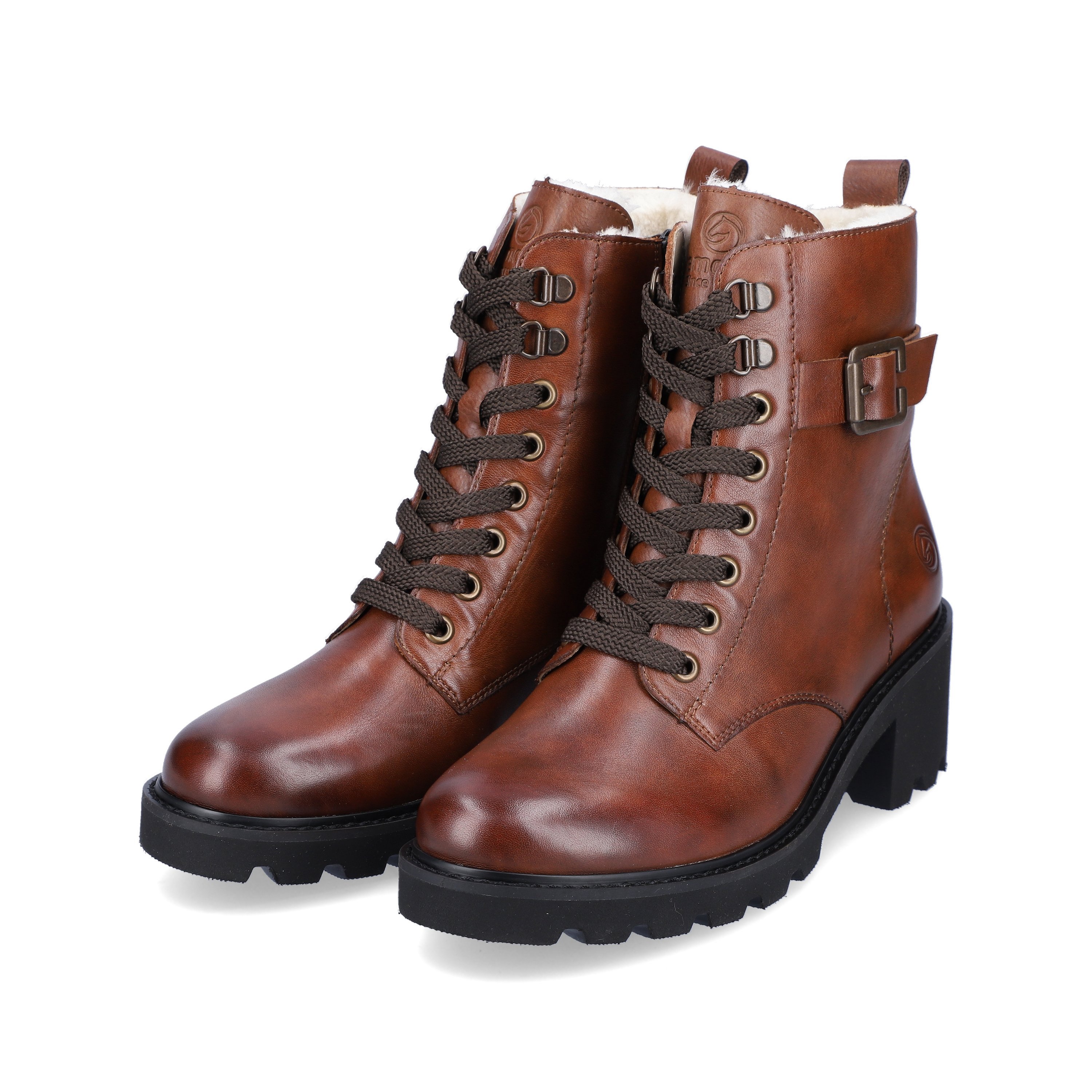 Hazel remonte women´s biker boots D0A74-22 with cushioning sole with block heel. Shoe laterally