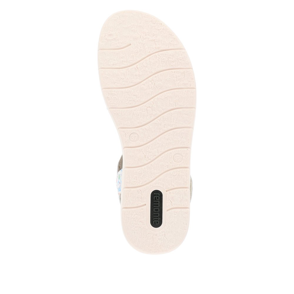 remonte sandales à lanières multicolores pour femmes D2049-81. Semelle extérieure de la chaussure.
