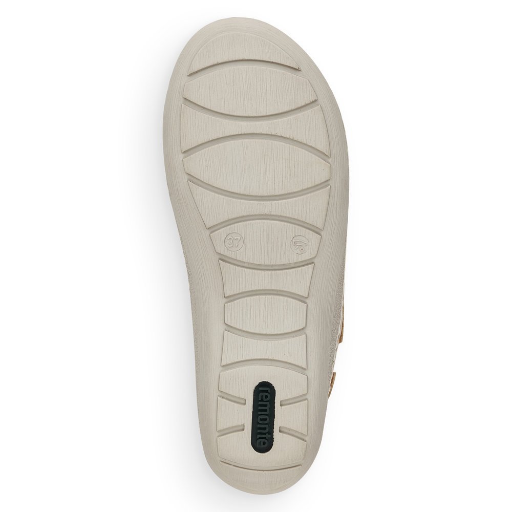 remonte sandales à lanières métalliques pour femmes D7647-94. Semelle extérieure de la chaussure.