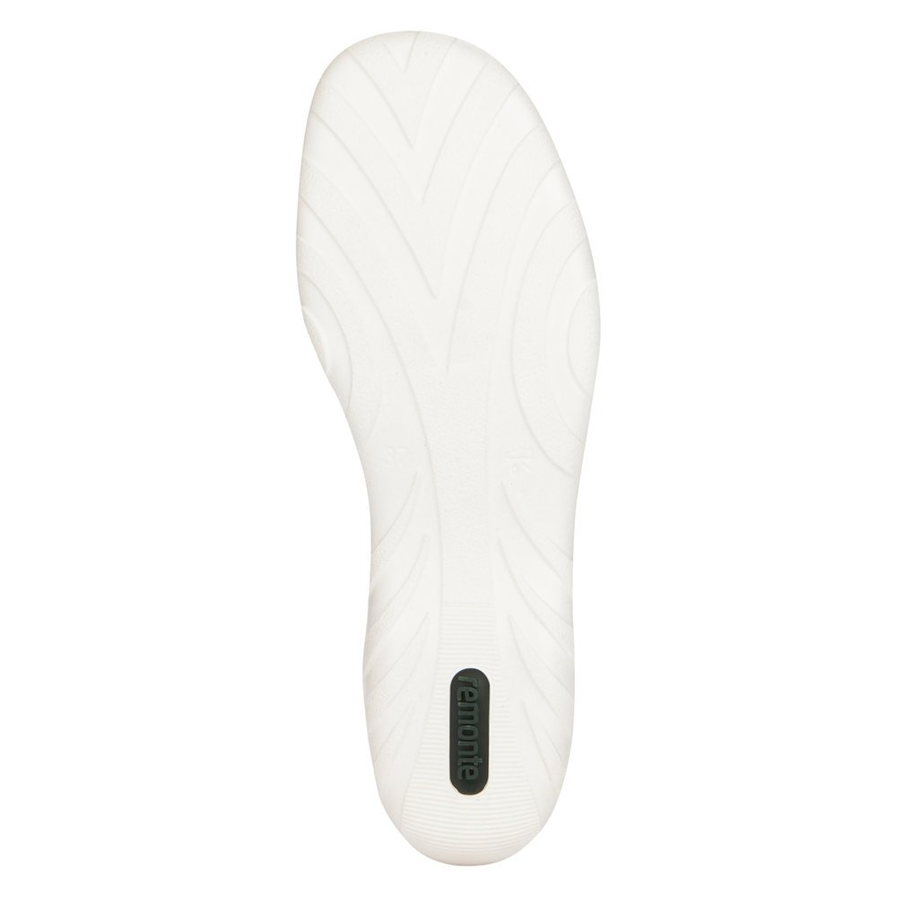 White remonte women´s lace-up shoes R3401-80 with perforated look. Outsole of the shoe.
