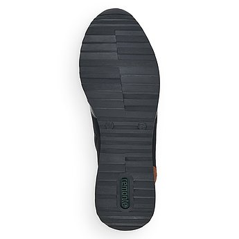 Schwarze Kurzstiefel leicht wärmend aus Veloursleder und Lederimitat mit Reißverschluss und Schnürung und Wechselfußbett. Schuh Laufsohle. 