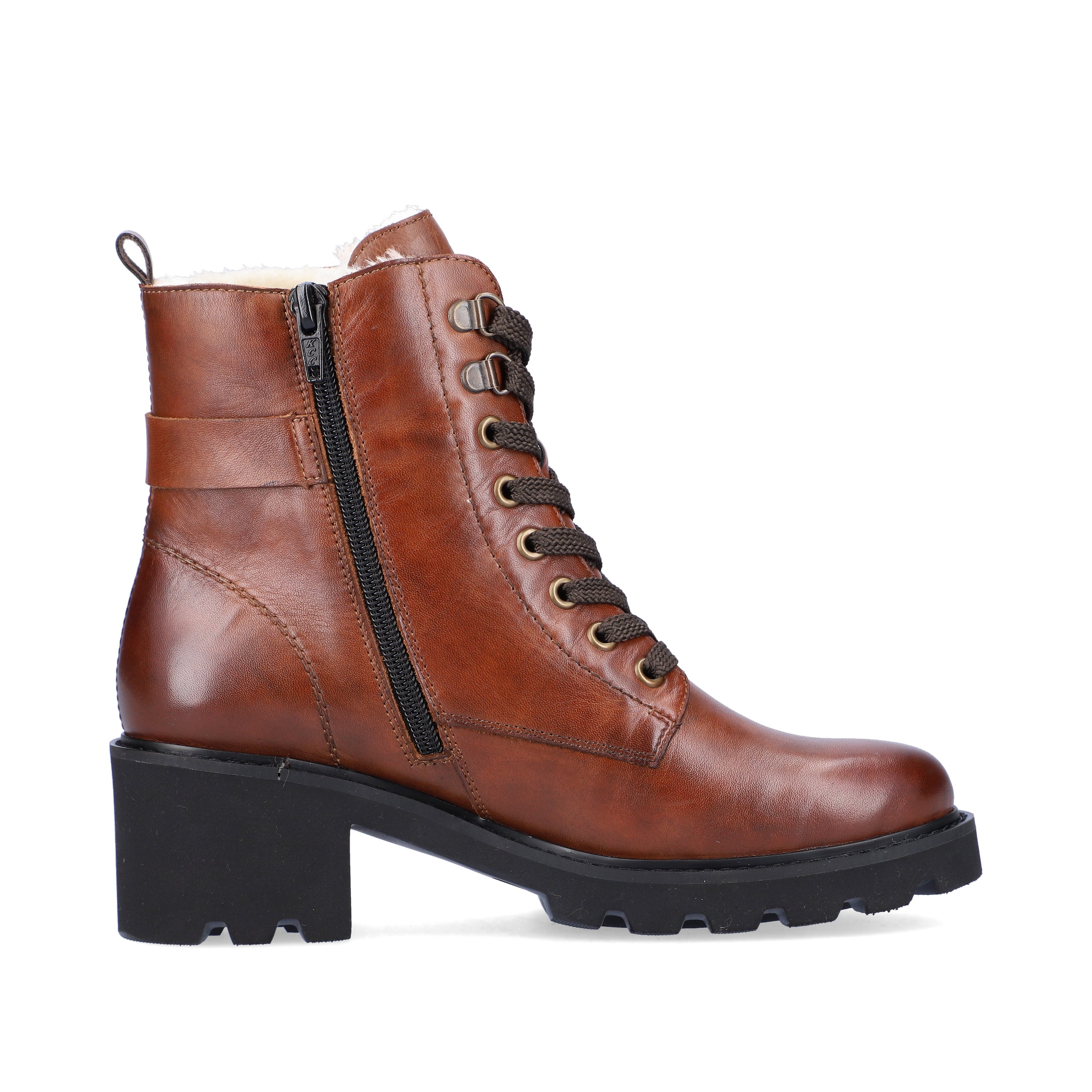 Hazel remonte women´s biker boots D0A74-22 with cushioning sole with block heel. Shoe inside