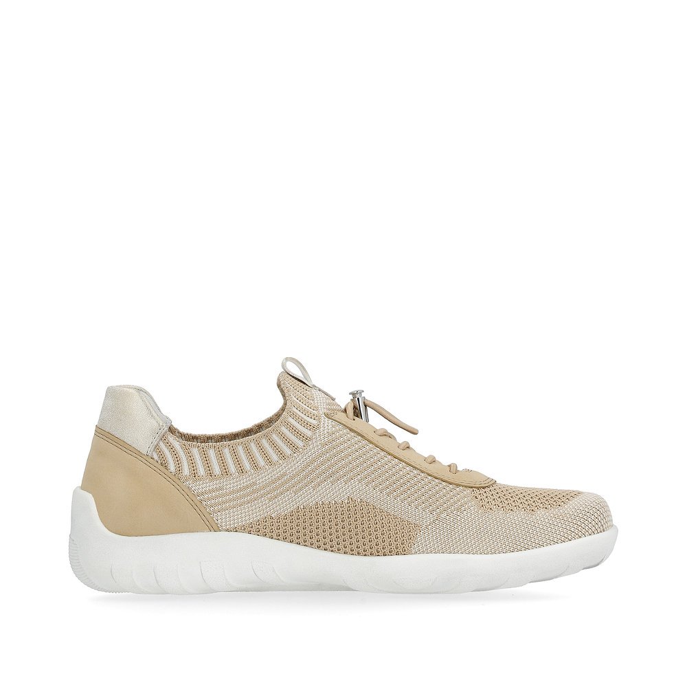 Sand beige remonte women´s slippers R3518-20 with comfort width G. Shoe inside.