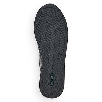 Schwarze Halbschuhe aus Kunstlack mit Reißverschluss und Schnürung und Wechselfußbett. Schuh Laufsohle. 