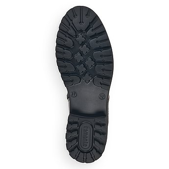 Bronzene Stiefeletten leicht wärmend aus Kunstlack mit Reißverschluss und Schnürung und Wechselfußbett. Schuh Laufsohle. 