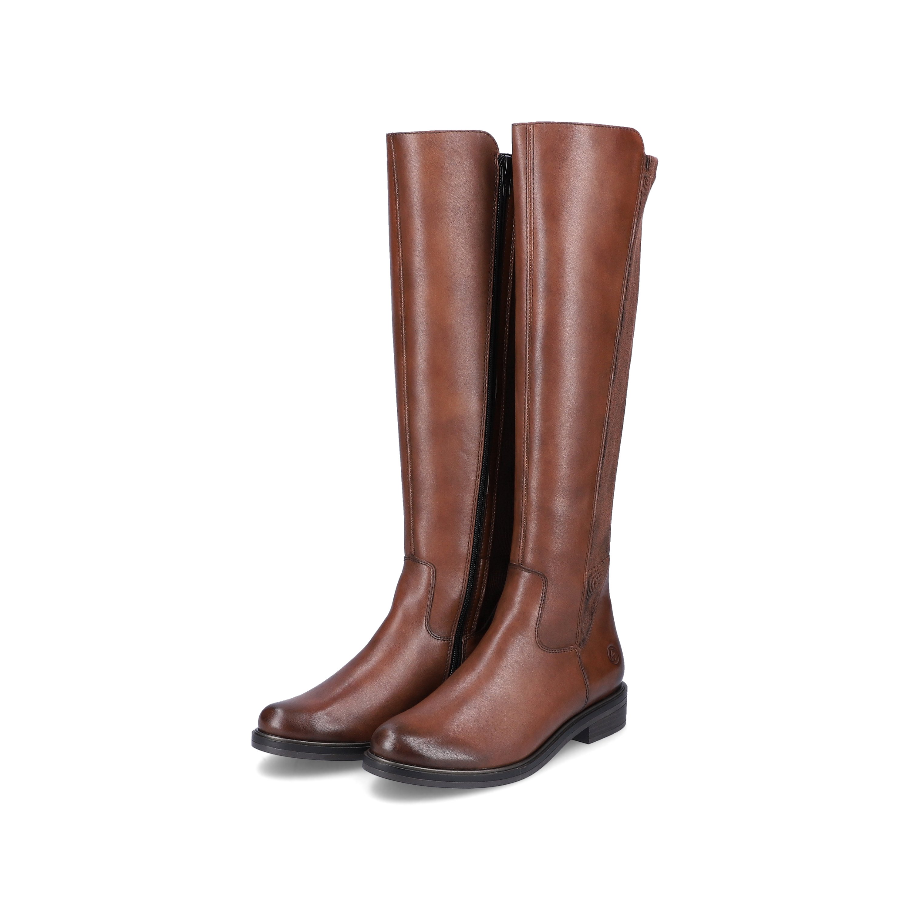 Hazel remonte women´s high boots D8371-25 with zipper as well as profile sole. Shoe laterally