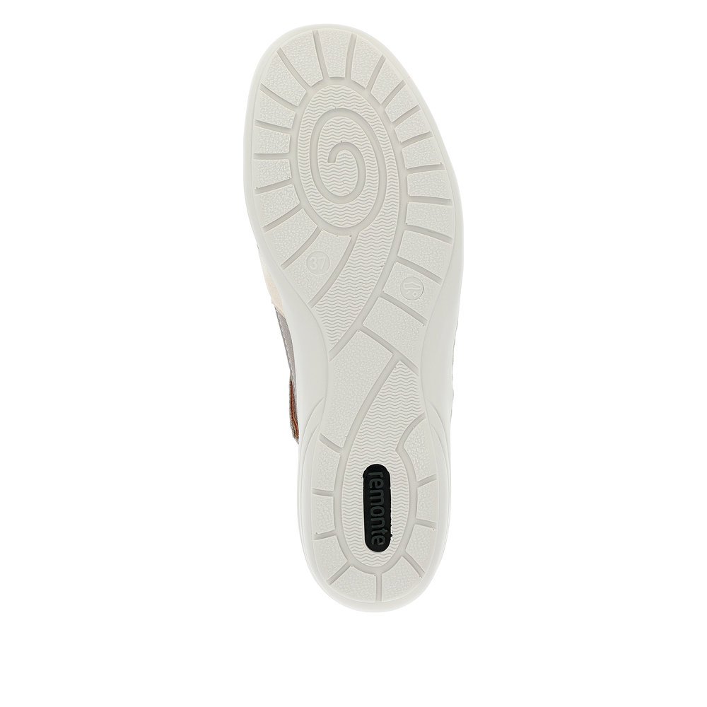 remonte sandales à lanières métalliques pour femmes R7601-90. Semelle extérieure de la chaussure.