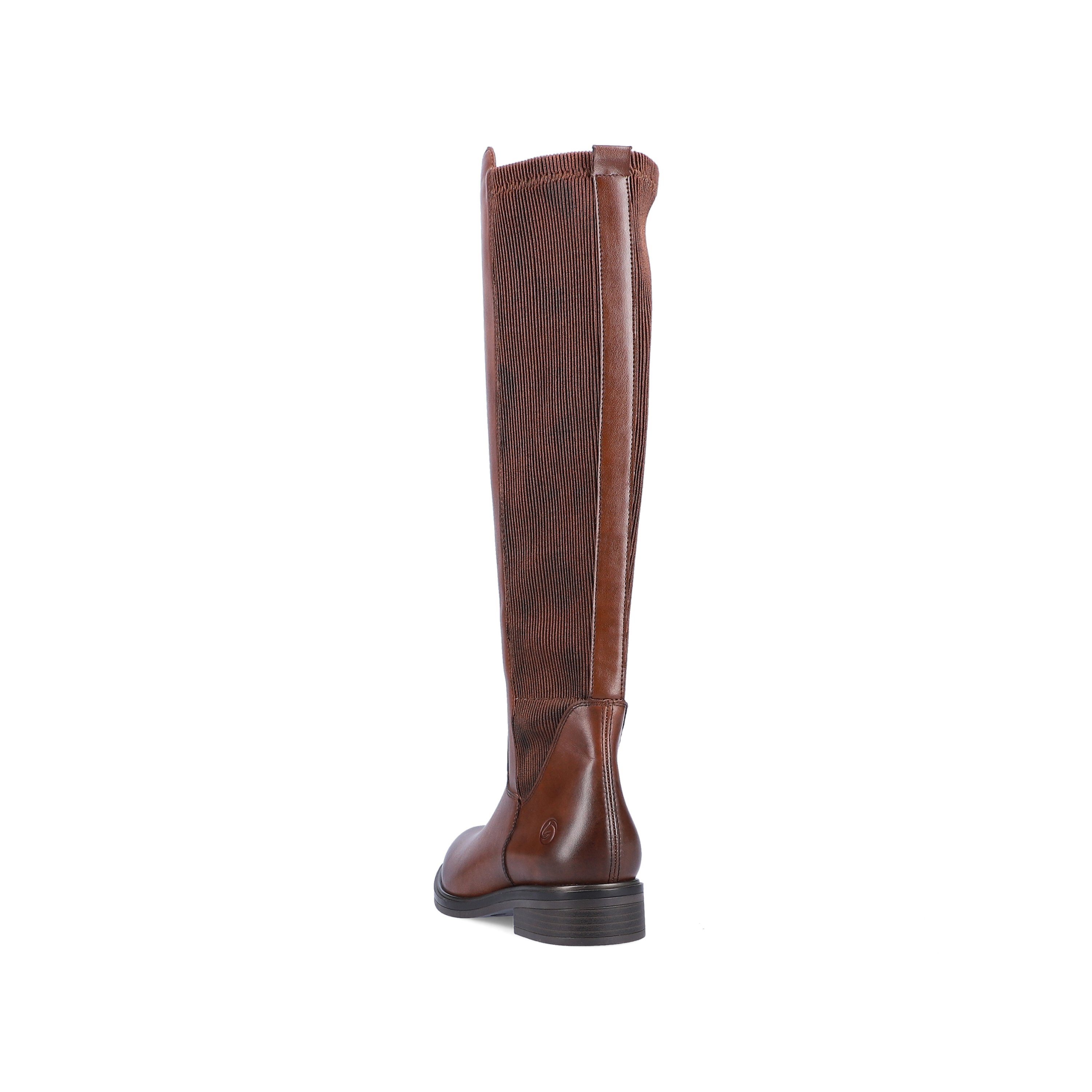 Hazel remonte women´s high boots D8371-25 with zipper as well as profile sole. Shoe from the back