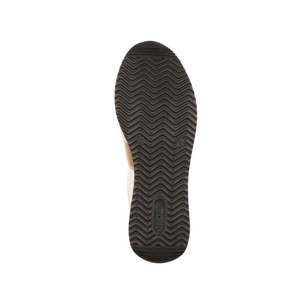 remonte baskets blanches pour femmes D0H01-82 avec une fermeture éclair. Semelle extérieure de la chaussure.