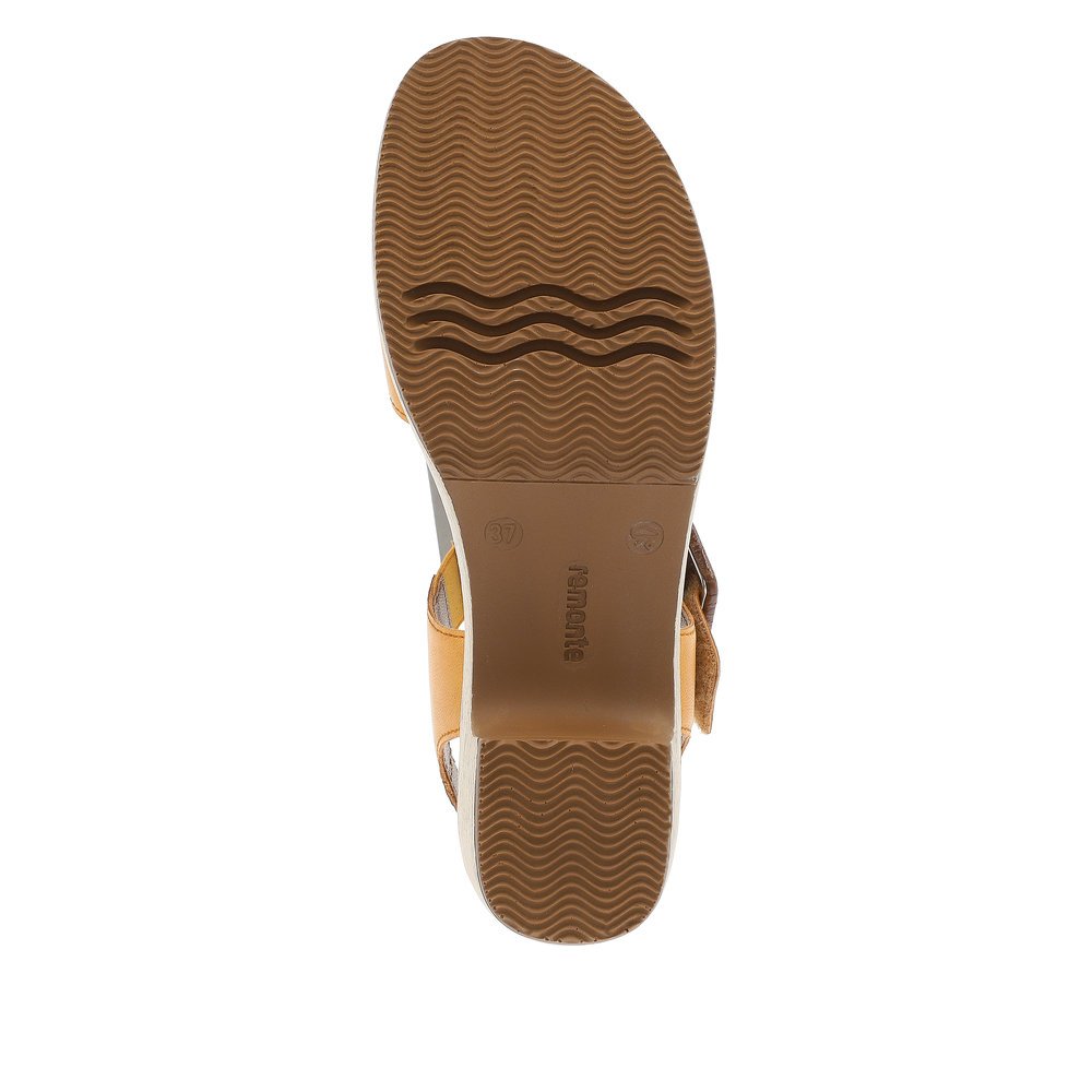 remonte sandalettes à lanières orange pour femmes D0N52-38. Semelle extérieure de la chaussure.